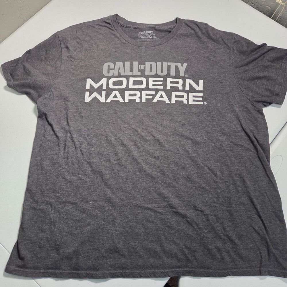 Call of Duty Modern Warfare T-Shirt Mens XL Heather Gray Activision Gaming Tee